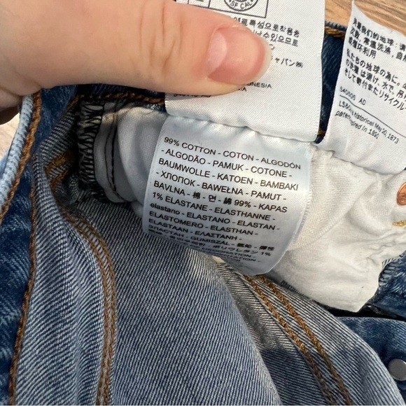 Levi's Ribcage Cutoff Denim Short Charleston Erosion - Picture 8 of 12